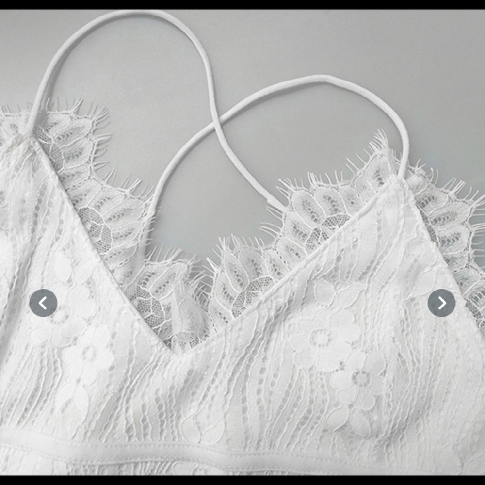 Lace Summer Mini Dress - White - Picture 12 of 15